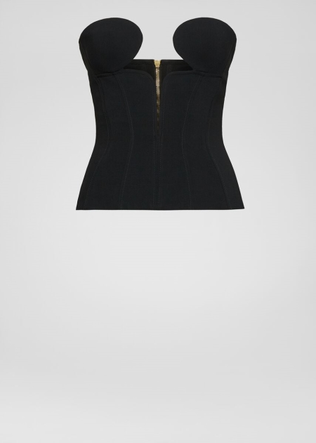 Versace Graphic Neckline Bustier Toppar Dam - 218573KDW